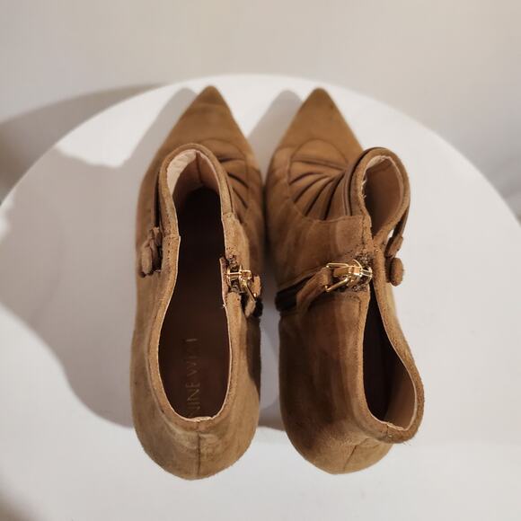 Nine West Zadan Suede Leather Kitten Heel Ankle Boots Size 6 Steampunk Victorian - Picture 6 of 11